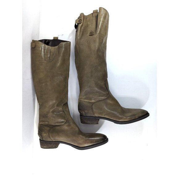 Sam Edelman Knee High Leather Boots Zip-Up Low Heel Women's US Size 9.5 - Picture 2 of 16